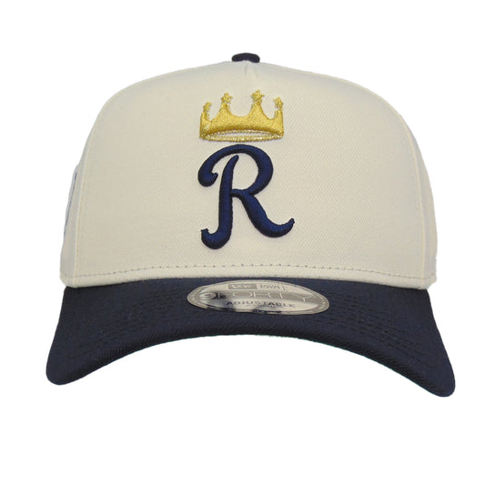 Kansas City Royals Custom 9FORTY AF New Era Cap Chrome Navy