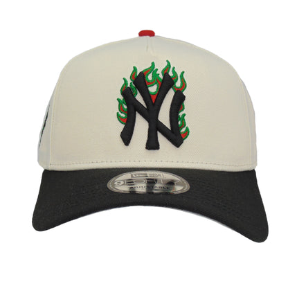 New York Yankees Custom 9FORTY AF New Era Cap Chrome Black WS 49