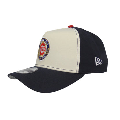 Chicago Cubs Custom 9FORTY AF New Era Cap Chrome Navy