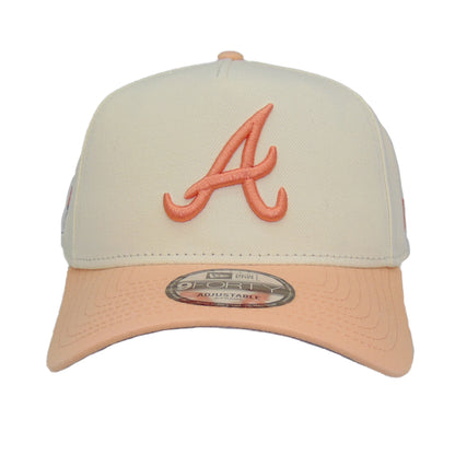 Atlanta Braves Custom 9FORTY AF New Era Cap Chrome Peach