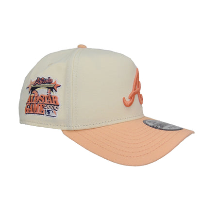 Atlanta Braves Custom 9FORTY AF New Era Cap Chrome Peach