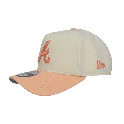 Atlanta Braves Custom 9FORTY AF New Era Cap Chrome Peach