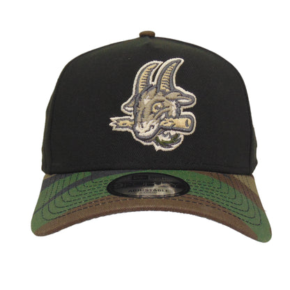 Hartford Yard Goats Custom 9FORTY AF New Era Cap Black Camo