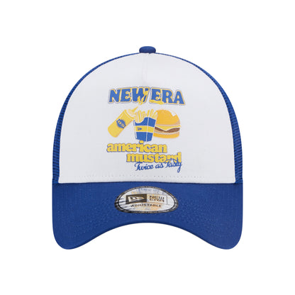 New Era Trucker Cap American Mustard! blue
white Front View