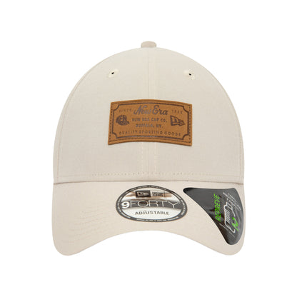 9FORTY New Era Cap Strap back Repreve Stone stone Front View