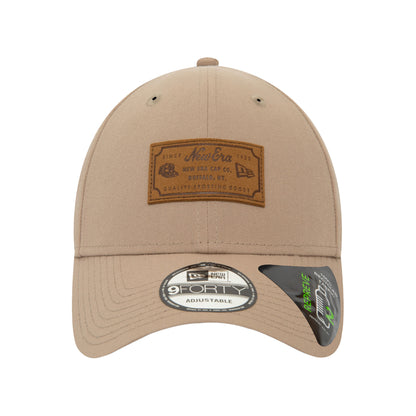 9FORTY New Era Cap Strap back Repreve Camel beige Front View