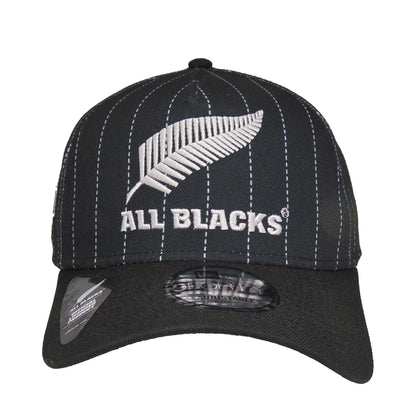 New Zealand ALL BLACKS 9FORTY AF New Era Cap black Pinstripe black Front View