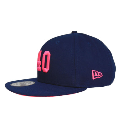 JustFitteds 040 9FIFTY New Era Cap Oceanside Navy Pink navy Side View