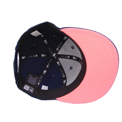 JustFitteds 040 9FIFTY New Era Cap Oceanside Navy Pink navy Undervisor View