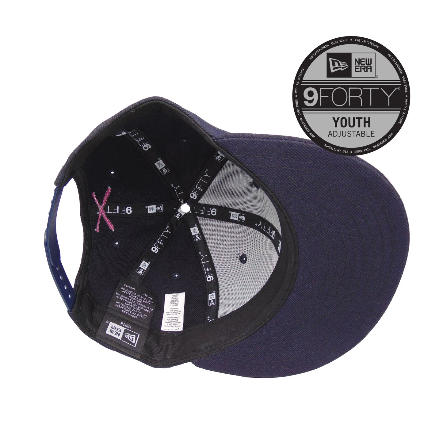 YOUTH JustFitteds Berlin Bear 9FIFTY New Era Snapback Cap Navy