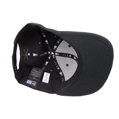 Justfitteds Crossed Bats 9FIFTY New Era Cap Snapback Blackout black Undervisor View