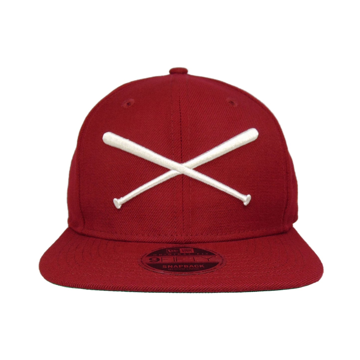 Justfitteds Crossed Bats 9FIFTY New Era Cap Snapback Cardinal Red