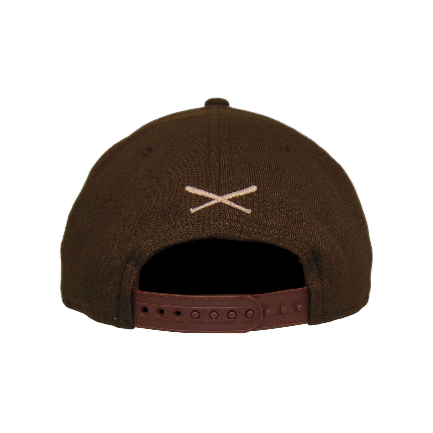 Justfitteds Crossed Bats 9FIFTY New Era Cap Snapback Brown