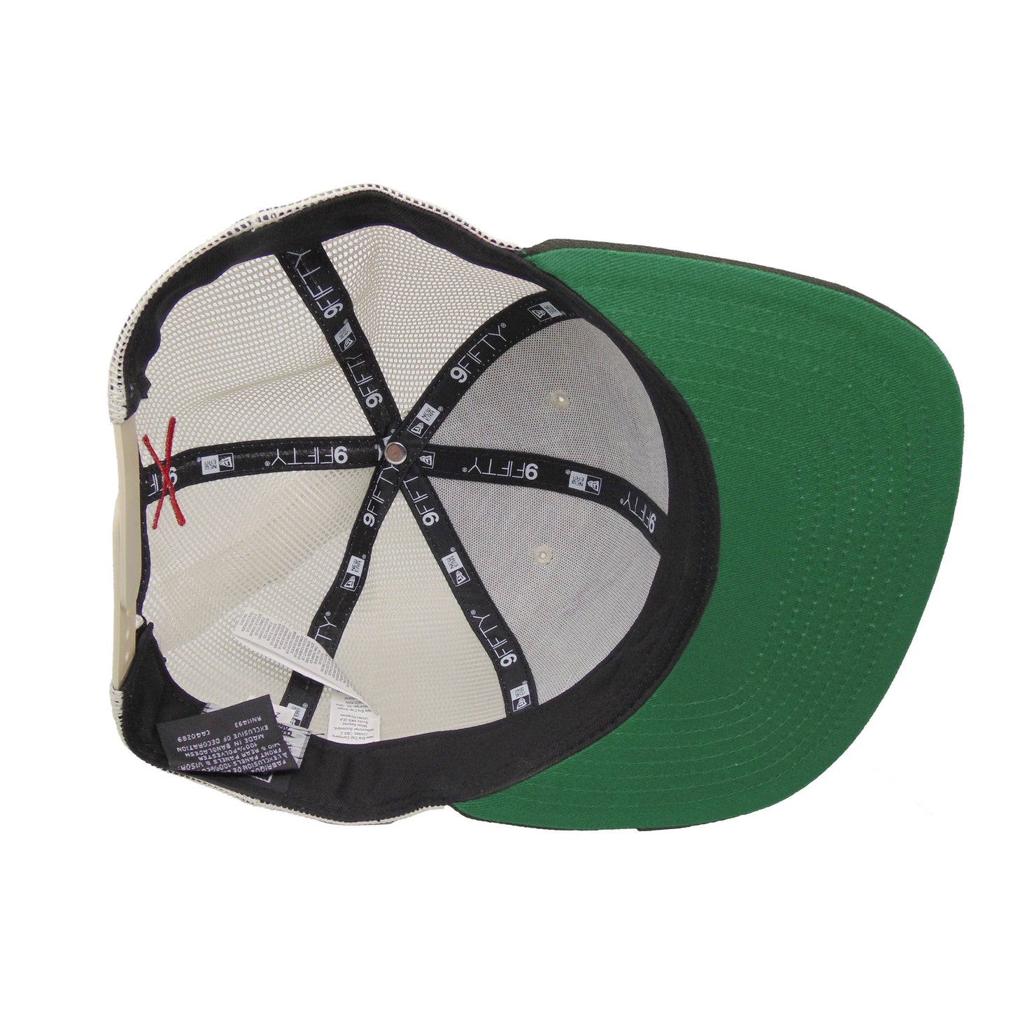 Justfitteds Crossed Bats 9FIFTY New Era Cap Trucker Stone