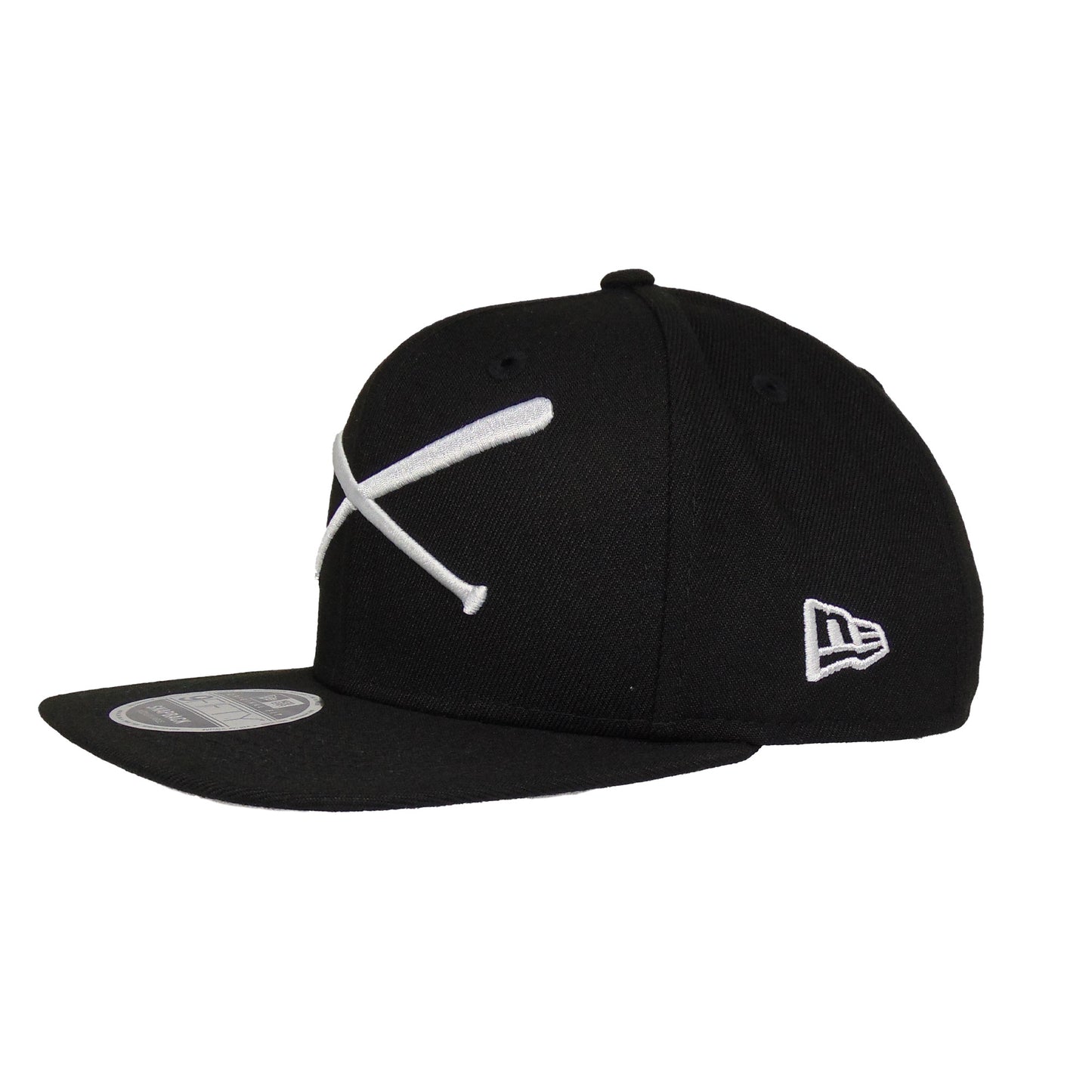 JustFitteds Crossed Bats Logo New Era 9FIFTY Black gray