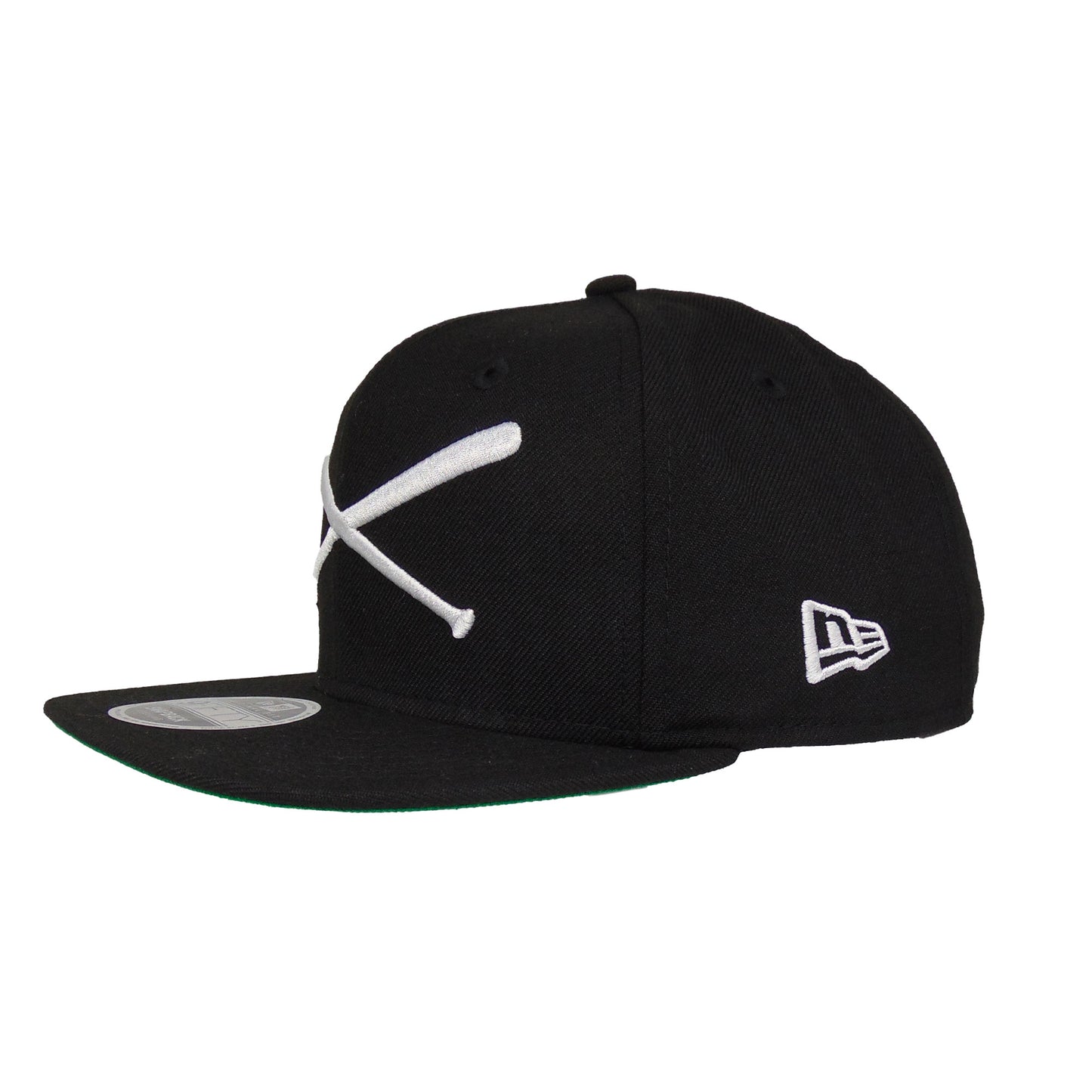 JustFitteds Crossed Bats Logo New Era 9FIFTY Black green