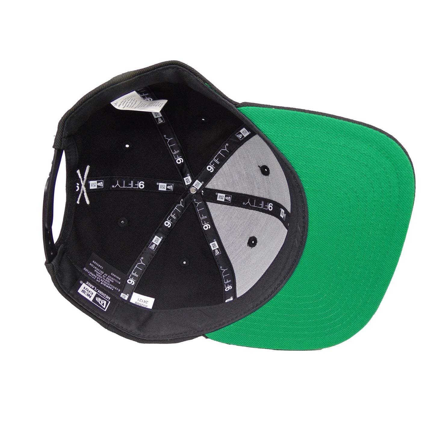 JustFitteds Crossed Bats Logo New Era 9FIFTY Black green