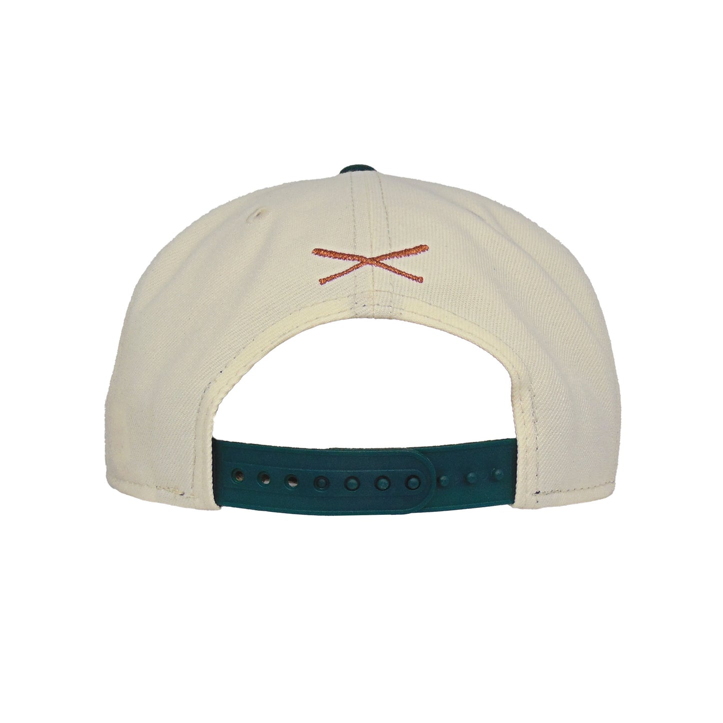 JustFitteds Crossed Bats Logo New Era 9FIFTY Chrome Green Copper