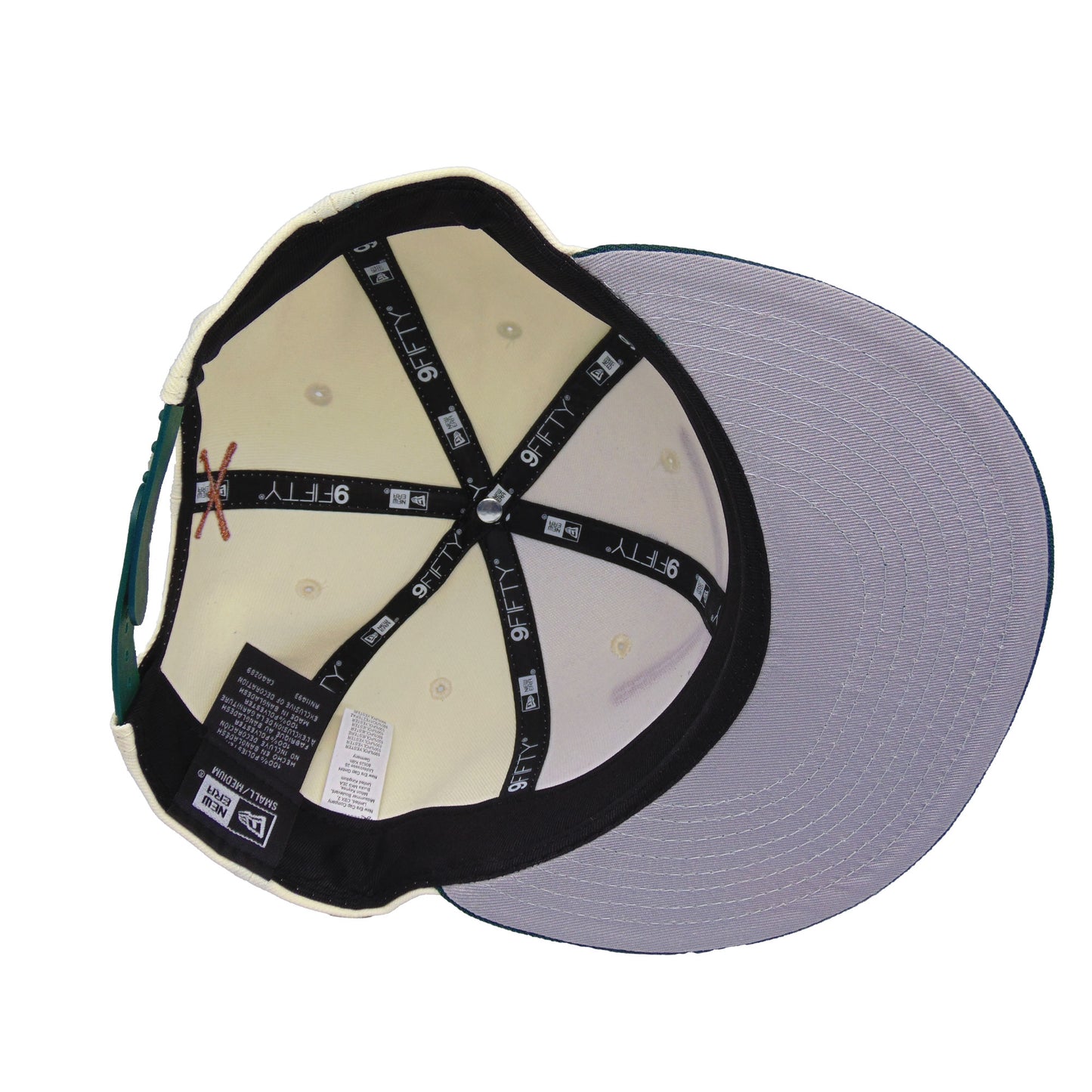 JustFitteds Crossed Bats Logo New Era 9FIFTY Chrome Green Copper
