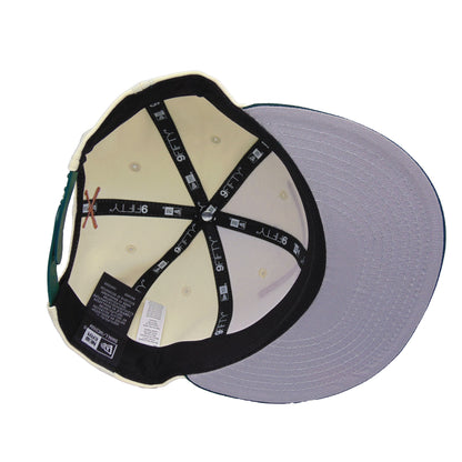 JustFitteds Crossed Bats Logo New Era 9FIFTY Chrome Green Copper chrome
dark green Undervisor View
