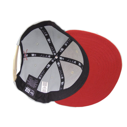 JustFitteds Crossed Bats Logo New Era 9FIFTY Light Gray Stone grey
stone Undervisor View