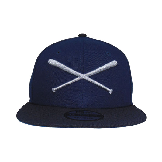 JustFitteds Crossed Bats Logo New Era 9FIFTY Oceanside Navy