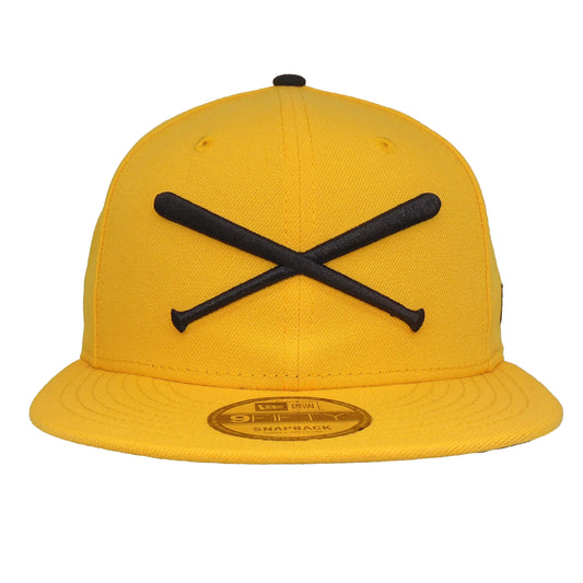 JustFitteds Crossed Bats Logo New Era 9FIFTY Yellow