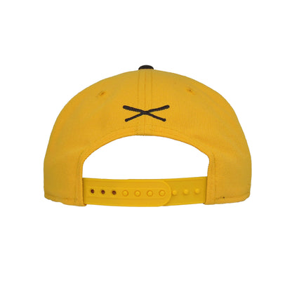 JustFitteds Crossed Bats Logo New Era 9FIFTY Yellow yellow
black  Back View