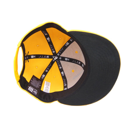 JustFitteds Crossed Bats Logo New Era 9FIFTY Yellow yellow
black  Undervisor View