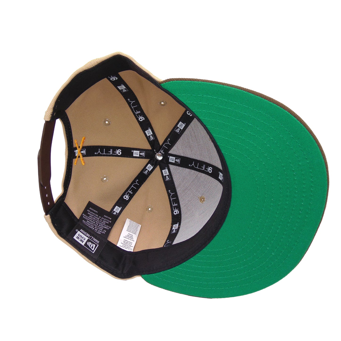 JustFitteds Crossed Bats Logo New Era 9FIFTY Camel Brown