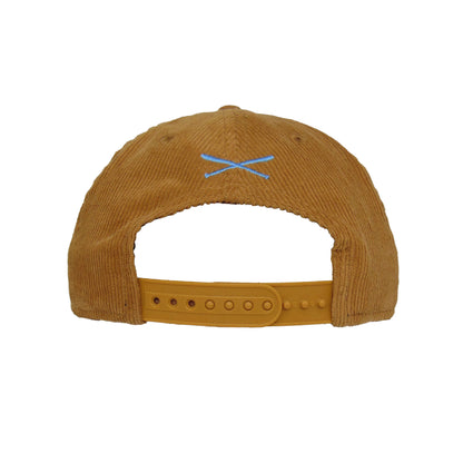 JustFitteds Crossed Bats Logo New Era 9FIFTY Wheat Corduroy wheat
sky blue Back View