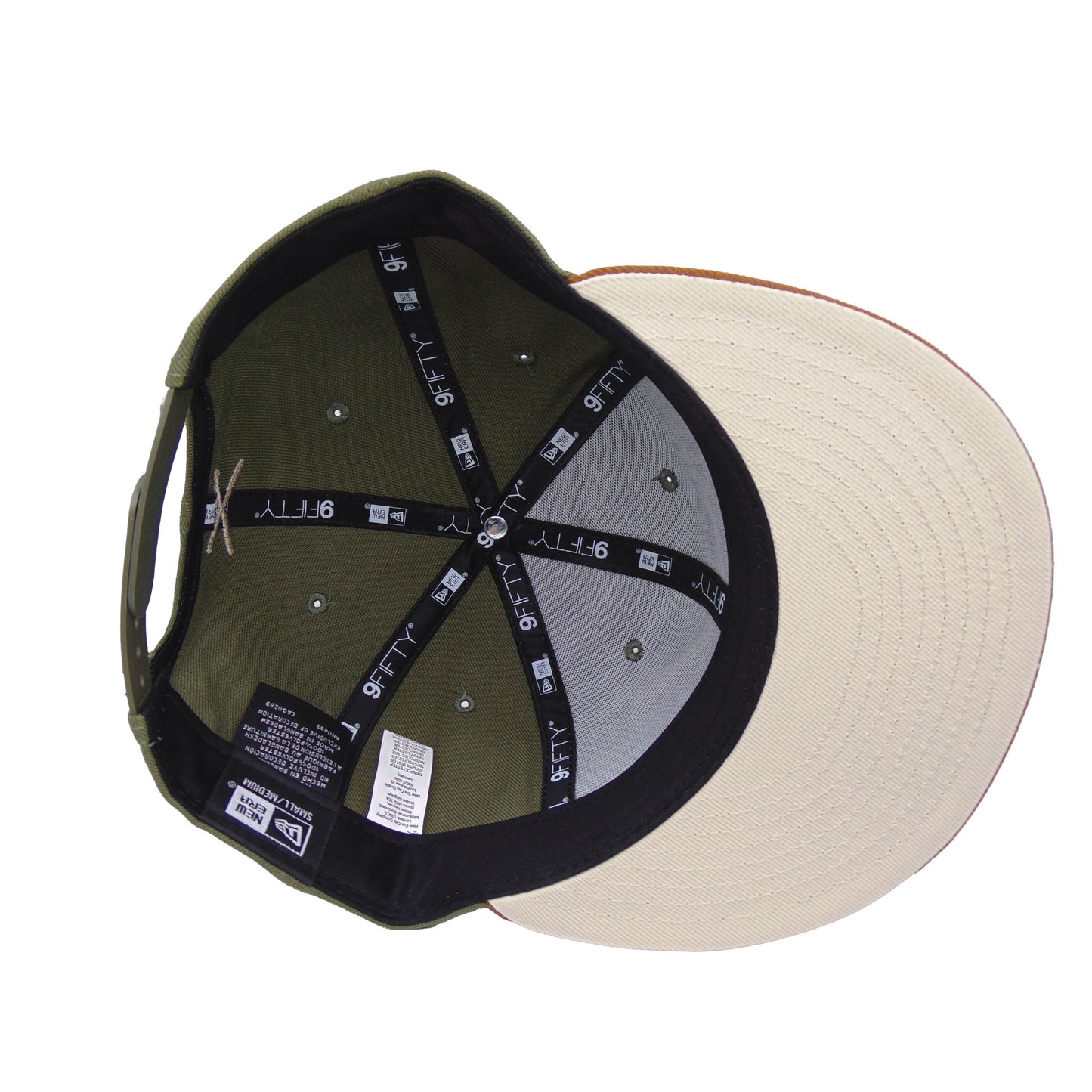 JustFitteds Crossed Bats Logo New Era 9FIFTY Olive Peanut