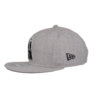 Justfitteds Hammaburg 9FIFTY New Era Snapback Cap heather grey Side View
