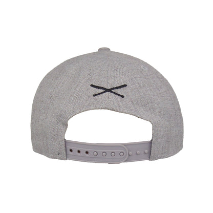 Justfitteds Hammaburg 9FIFTY New Era Snapback Cap heather grey Back View