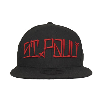 St. Pauli JF Exclusive New Era 9FIFTY Snapback Cap Cali BRED black Front View