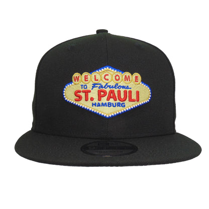 Welcome to St. Pauli JF Exclusive New Era 9FIFTY Snapback Cap Black black Front View