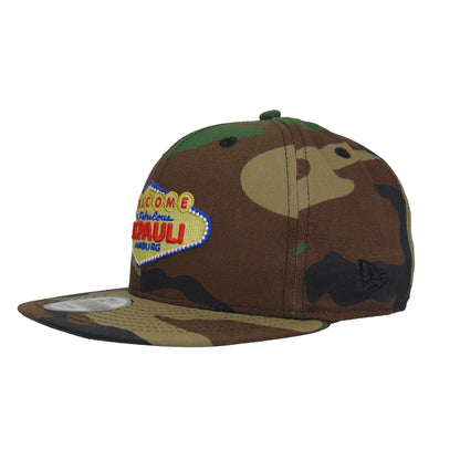 Welcome to St. Pauli JF Exclusive New Era 9FIFTY Snapback Cap Woodland Woodland Camo Side View