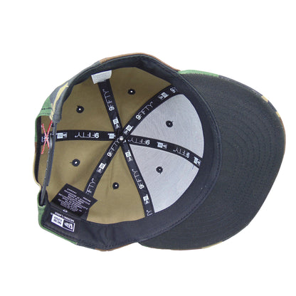 Welcome to St. Pauli JF Exclusive New Era 9FIFTY Snapback Cap Woodland Woodland Camo Undervisor View