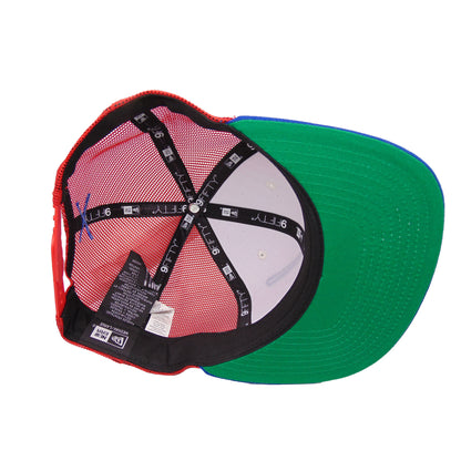 JustFitteds Crossed Bats New Era 9FIFTY Trucker Cap RWB red
white
blue Undervisor View