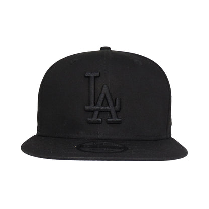 Los Angeles Dodgers 9FIFTY New Era Snap Back Blackout black Front View