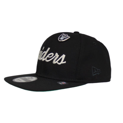 Raiders Jf Custom New Era Snapback Cap Pin black black Side View