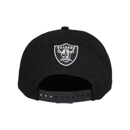 Raiders Jf Custom New Era Snapback Cap Pin black black Back View