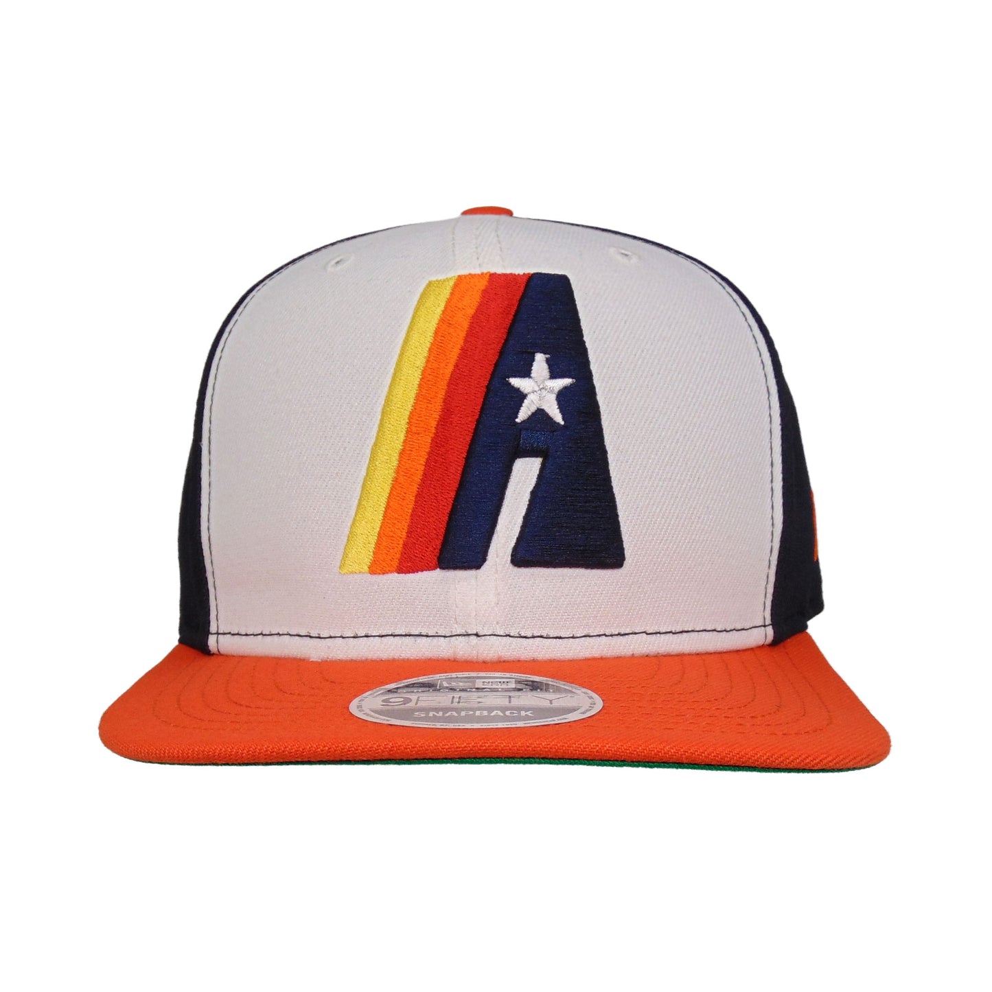 Houston Astros Custom New Era Snapback Cap Navy Orange