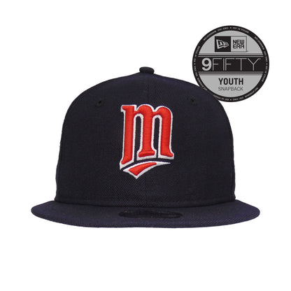 YOUTH Minnesota Twins Custom 9FIFTY New Era Cap WS87 Navy navy Front View