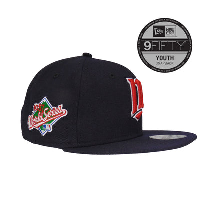 YOUTH Minnesota Twins Custom 9FIFTY New Era Cap WS87 Navy navy Side View