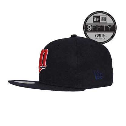 YOUTH Minnesota Twins Custom 9FIFTY New Era Cap WS87 Navy navy Back View