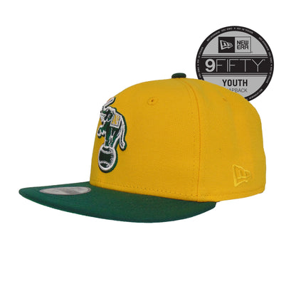YOUTH Oakland Athletics JF Custom 9FIFTY New Era Cap 30th Anni green
yellow Back View