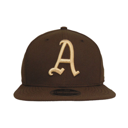 Philadelphia Athletics New Era 9FIFTY Adjustable Cap Brown dark green Front View