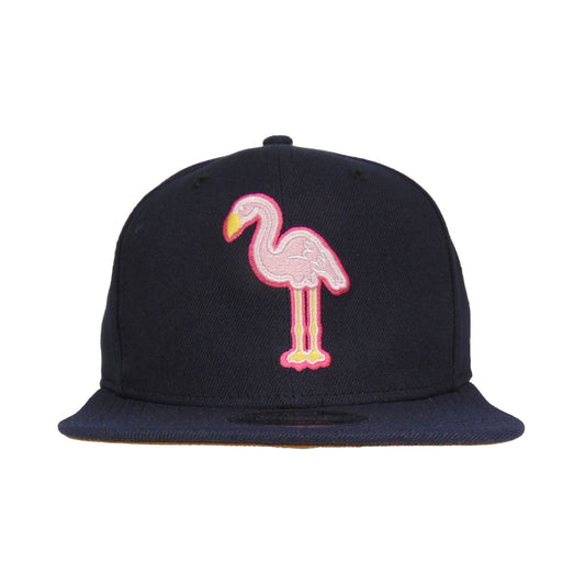 Miami Beach Flamingos Jf Custom 9FIFTy New Era Cap Navy