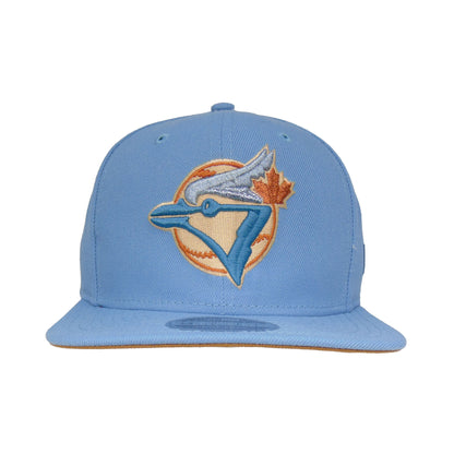 Toronto Blue Jays Custom 9FIFTY New Era Cap Birdseye light blue Front View